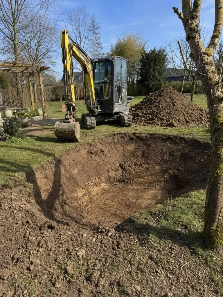 Nedgravning af trampolin